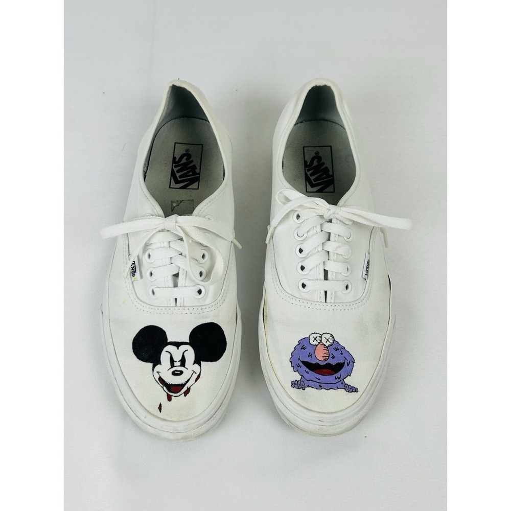 Vans Special Edition Mickey Vampire Elmo X Out Eyes White Mens 10 Sneakers